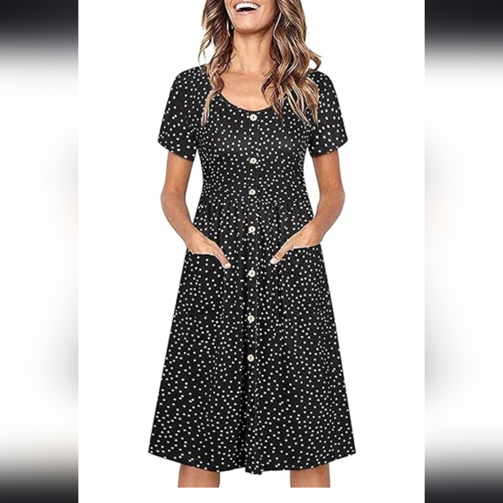Casual Polka-dot Dress